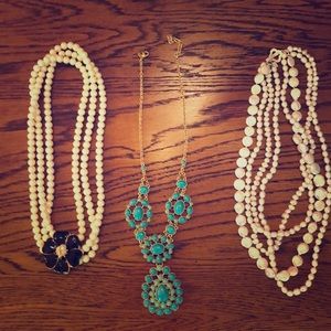 3 Stella and Dot statement necklaces bundle
